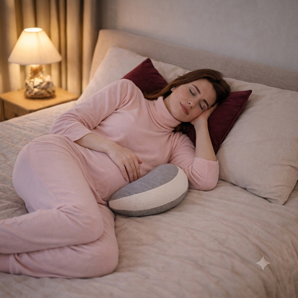 Ortopedik Hamile Destek Yastığı – Ayarlanabilir Bel ve Karın Destekli, 30° Açılı Ergonomik Doğum Öncesi Uyku Yastığı